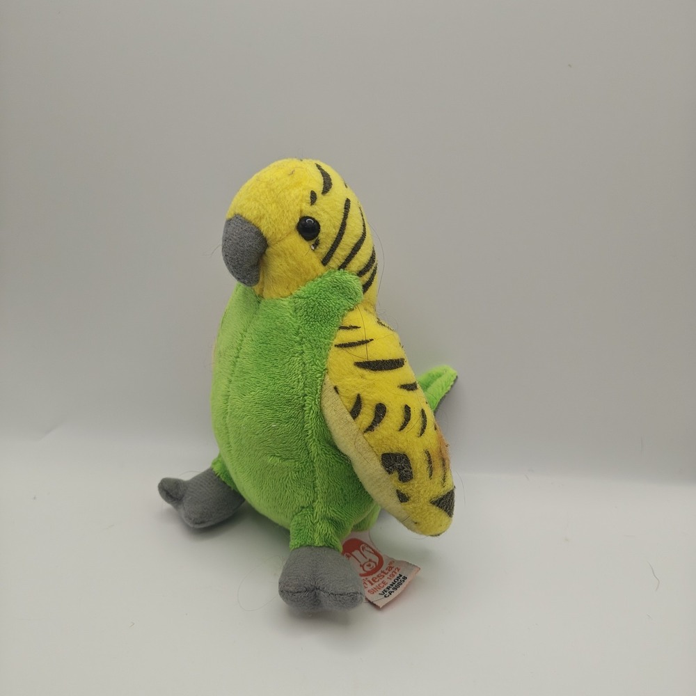 Fiesta Parakeet Plush Bird Budgie Green Stuffed Toy 6"